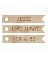 Wood Flourishes Word Flags Adore - $19.32