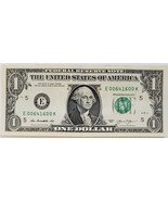 2013 $1 Dollar banknote with fancy serial number Bookend E 00 6 41 6 00 B - $5.95