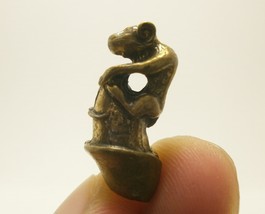 Mouse Mice Rat Mount lingham phallic thai tiny amulet brass pendant talisman goo - £23.15 GBP