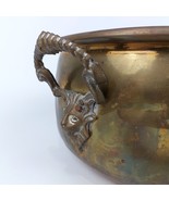 Antique Copper Pot with Faun Handles – Handmade, 100 Years Old, Patina F... - $2,375.85 MXN