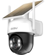 Aosu Solar Camera Security Outdoor: 100% Wire-Free Security Cameras Wire... - $106.53 CAD