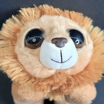 Aurora Lion 7&quot; Tan Large Brown Eyes Bushy Mane Lrg Eyes Plush Stuffed Toy 2018 - £9.83 GBP