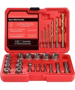 30 Pcs Spiral Screw Extractor Bolt Extractor Set, 6542/4341 HSS Left Han... - £28.01 GBP