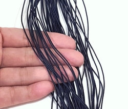 Approx 1mm wide 10-20yds Thin &amp; Narrow Black Elastic Thread Cord Drawstr... - £7.06 GBP+
