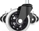 Office Chair Caster Wheels: Five-Piece Set That Is Sturdy And Secure On All - $32.96