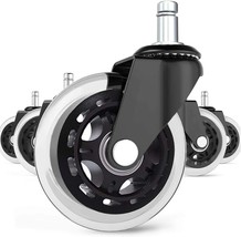 Office Chair Caster Wheels: Five-Piece Set That Is Sturdy And Secure On All - £25.74 GBP