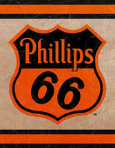 Phillips 66 Stripes Motor Oil Premium Weathered Vintage Garage Metal Tin... - $21.99