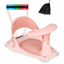 (Pink) Baby Bath Seat [Original]  Baby Bath Portable Chair + Carry Bag + Baby Ba - £53.10 GBP