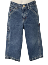 Tommy Hilfiger Boys Carpenter Denim Jeans Toddler Size 3T Blue Pockets - £18.79 GBP