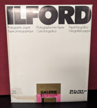 Ilford Ilfobrom Galerie 1.1K Photographic Paper / 8x10&quot; 25 Ct / SEALED V... - £84.92 GBP
