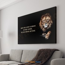 Lion Survive Wall Art Life Philosophy Quotes Motivational Print Art Decor -P951 - £19.70 GBP+