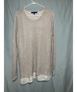Apt 9 Tan Sweater With Inner Shirt Lining XXL - €16,98 EUR
