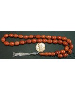 PRAYER WORRY BEADS KOMBOLOI BROWN GOLDSTONE AND STERLING - COMPLETE AND ... - £98.92 GBP