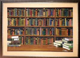 Original Oil Painting Handmade Surrealism Importance of Books 24&quot;x36&quot; on... - $3,300.00