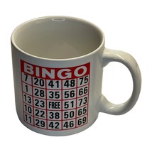 Vintage Bingo Card White Ceramic Coffee Tea Cup Novelty Great Gift Collectible - £15.28 GBP