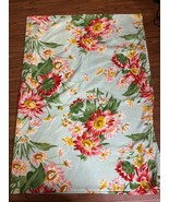 APRIL CORNELL BEAUTIFUL FLORAL GREEN YELLOW PINK TABLECLOTH 61X82 - $467.16 MXN