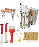 Beekeeping Tools Kit Set of 10 Bee Hive Smoker, 54 Pcs Smoker Pellets, J... - £41.79 GBP