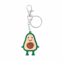 New Phone Chain Key Jewelry Soft Resin Avocado Keychain Smile-Shaped Car Keyring - £7.53 GBP