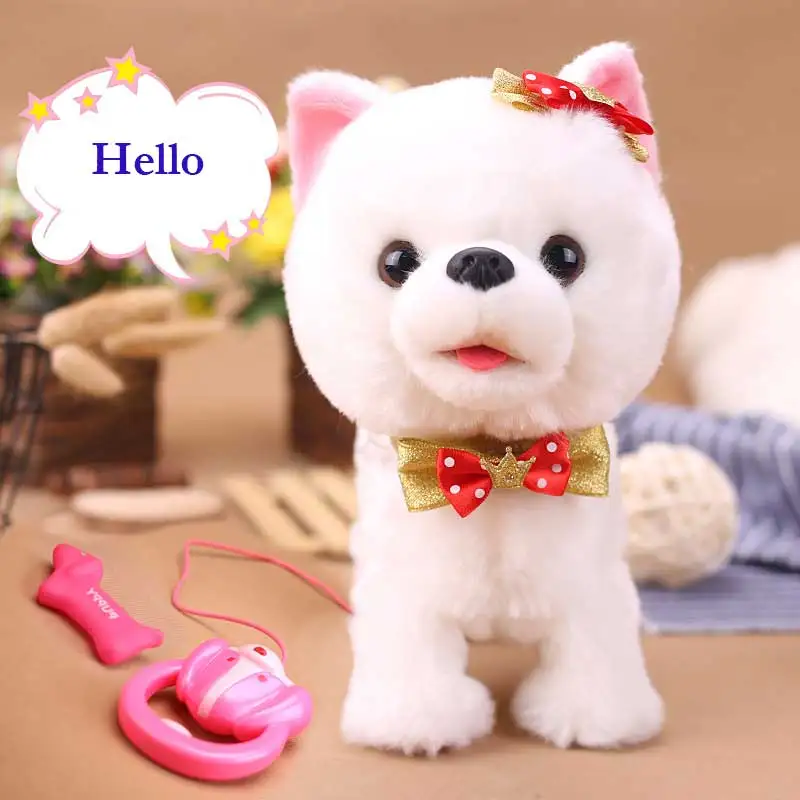 Robot Dog Sound Control Puppy Interactive Electronic Plush Animal Toy Talk Walk - £42.18 GBP