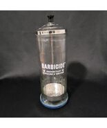 Vintage Kings Barbers Comb Brush Disinfectant Glass Jar Metal Lid  11&quot; - $407.94 MXN