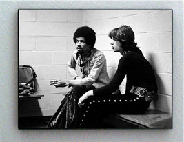 Rare Framed Jimi Hendrix with Mick Jagger Vintage Photo. Jumbo Giclée Print - £15.03 GBP