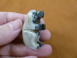 Y-DOG-HO-ST-13) white gray HOUND DOG hunting stone carving SOAPSTONE I l... - $8.59