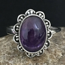925 Sterling Silver Amethyst Handmade Ring SZ H to Y Festive Gift RS-1137 - £25.83 GBP