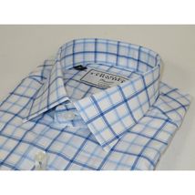Men's Shirt Charles TYRWHITT Turkey 100% Cotton French Cuffs CHT-5 Blue Plaid image 5