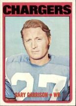 1972 Topps Gary Garrison San Diego Chargers 192 NFL Football Sports Card Vintage - £62.96 GBP