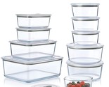 20-Piece Glass Food Storage Container Set - 100% Leakproof, Bpa-Free, An... - £59.14 GBP