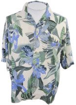 D&#39;amante Men Hawaiian ALOHA camp shirt pit to pit 25 sz L tropical rayon... - £11.62 GBP