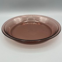 Pyrex #209 Cranberry Colored Glass 9&quot; Pie Plate Corning NY USA (A) - £7.81 GBP