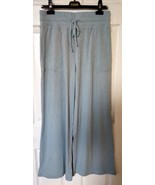 Z SUPPLY Light Blue Rayon/Cotton Blend Wide Leg Lounge Pants w/ Pockets ... - $66.88 CAD