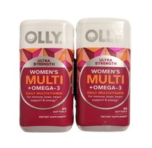 Olly Ultra Strength Women&#39;s Multi + Omega-3 (60 Softgels Each) 2 Pack EX... - $24.74