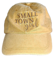 Maurices Yellow 100% Cotton Baseball Embroidered  &quot;Small Town Girl&quot; buckle - $37.43