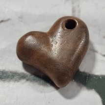 Primitive Wood Carved Heart Pendant - £7.89 GBP