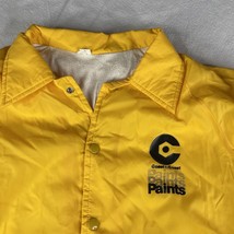 Coast Coast Paints Light Weight Jacket Men Sz L Yellow  Hardware Store Vintage - £36.45 GBP