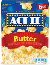 ACT II Butter Microwave Popcorn - 6 (SIX) 2.75-oz. Bags - £4.70 GBP
