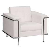 White Leather Chair ZB-LESLEY-8090-CHAIR-WH-GG - £531.53 GBP