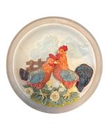 Vintage Rooster Wall Plaque Round Farmhouse Country Decor 7.5 Inch - $19.80