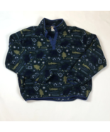 Vintage LL Bean Womens 1/4 Snap Fleece Pullover Print Moose Bear Trout T... - $1,452.20 MXN