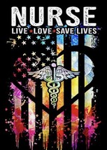 Nurse Live Love Save Lives First Responder RN Double Sided Garden Flag 1... - $18.80
