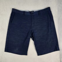 Travis Mathew Golf Shorts Mens 38 Navy Blue Heather Performance 10&quot; Inseam - $31.18