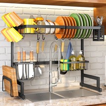 Over The Sink Dish Drying Rack, Adjustable (26.8&quot; To 34.6&quot;) Large Dish Drying Ra - £59.32 GBP