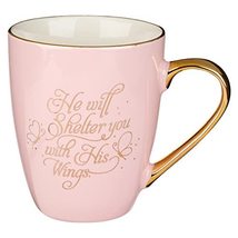 Christian Art Gifts Ceramic Scripture Coffee and Tea Mug for Women 16 oz Pink wi - £8.09 GBP