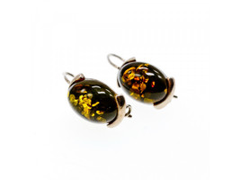 925 Sterling Silver Amber &quot;Element&quot; Earrings - $59.80