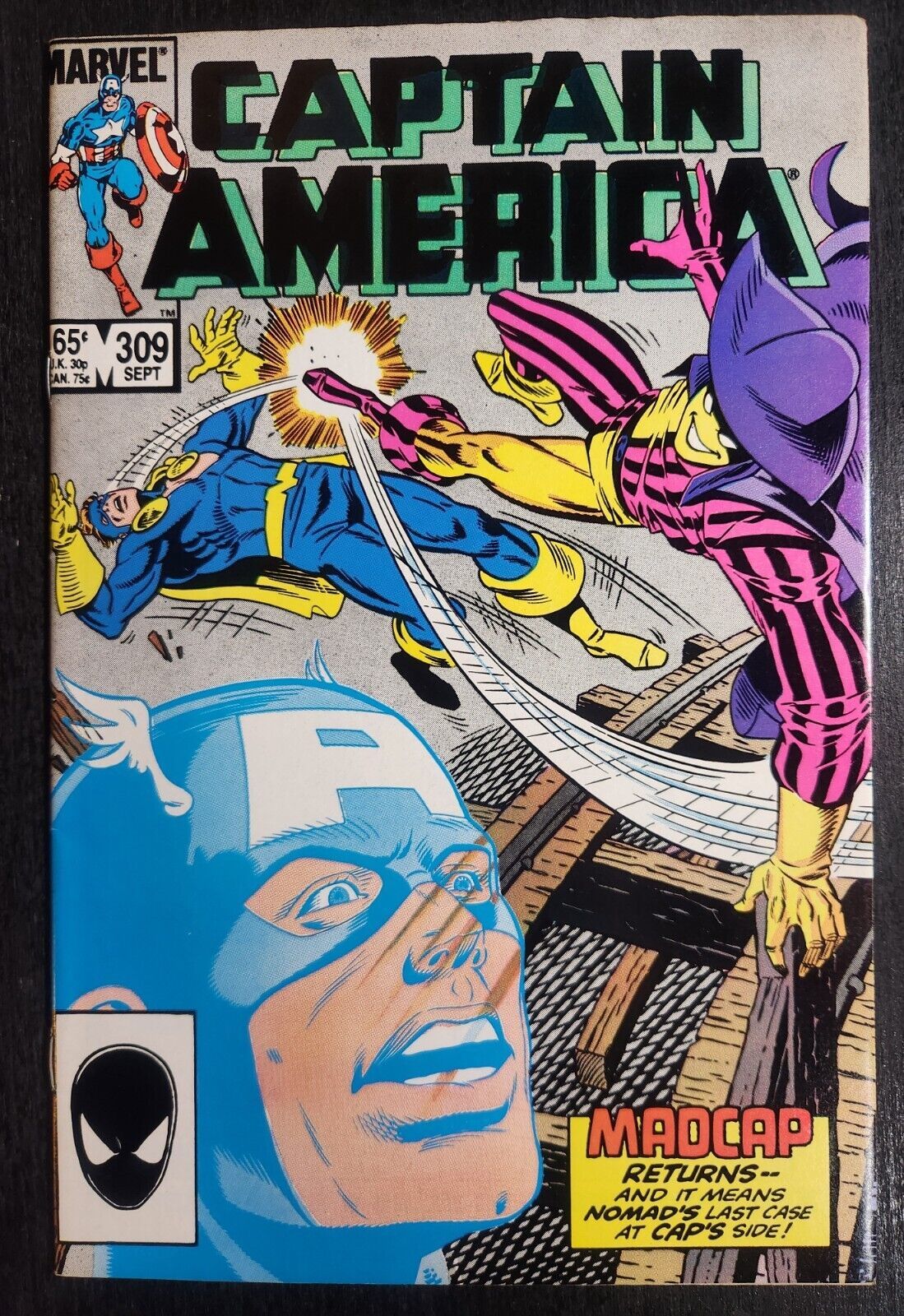 CAPTAIN AMERICA #309 MARVEL COMICS 1985 - MADCAP NOMAD VF+ - $2.59