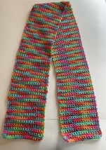 Childs Hand Crocheted Neck Scarf  Multicolored Easter Spring Colors New - £8.49 GBP