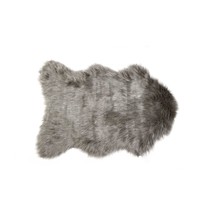 2' X 3' Gray Faux Sheepskin Animal Print Shag Sheepskin Area Rug - $1,764.28 MXN