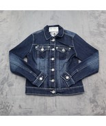 Miss Chic Jeans Jacket Womens S Blue Denim Button Up Collared Trucker Ja... - £30.91 GBP
